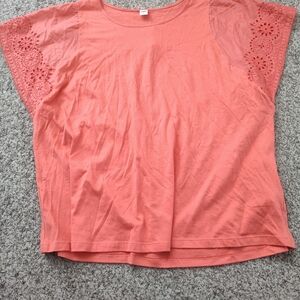 Old Navy Pink Cap Sleeve Boxy Tee
